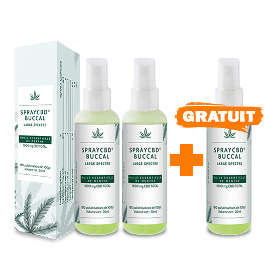 2 spray CBD + 1 gratuit